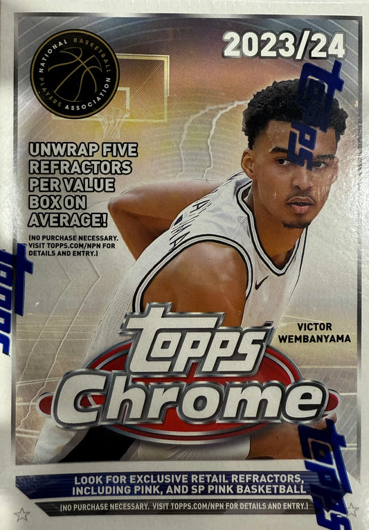 2023-24 TOPPS CHROME BASKETBALL NBA VALUE BLASTER BOX