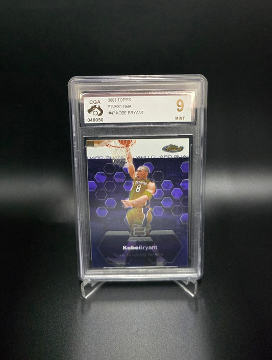 2002-03 Topps Finest #47 Kobe Bryant Graded NBA CGA 9