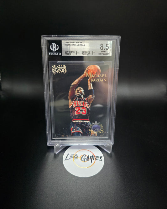 MICHAEL JORDAN 1996 TOPPS NBA STARS BASKETBALL CARD #24 CHICAGO BULLS BGS 8.5