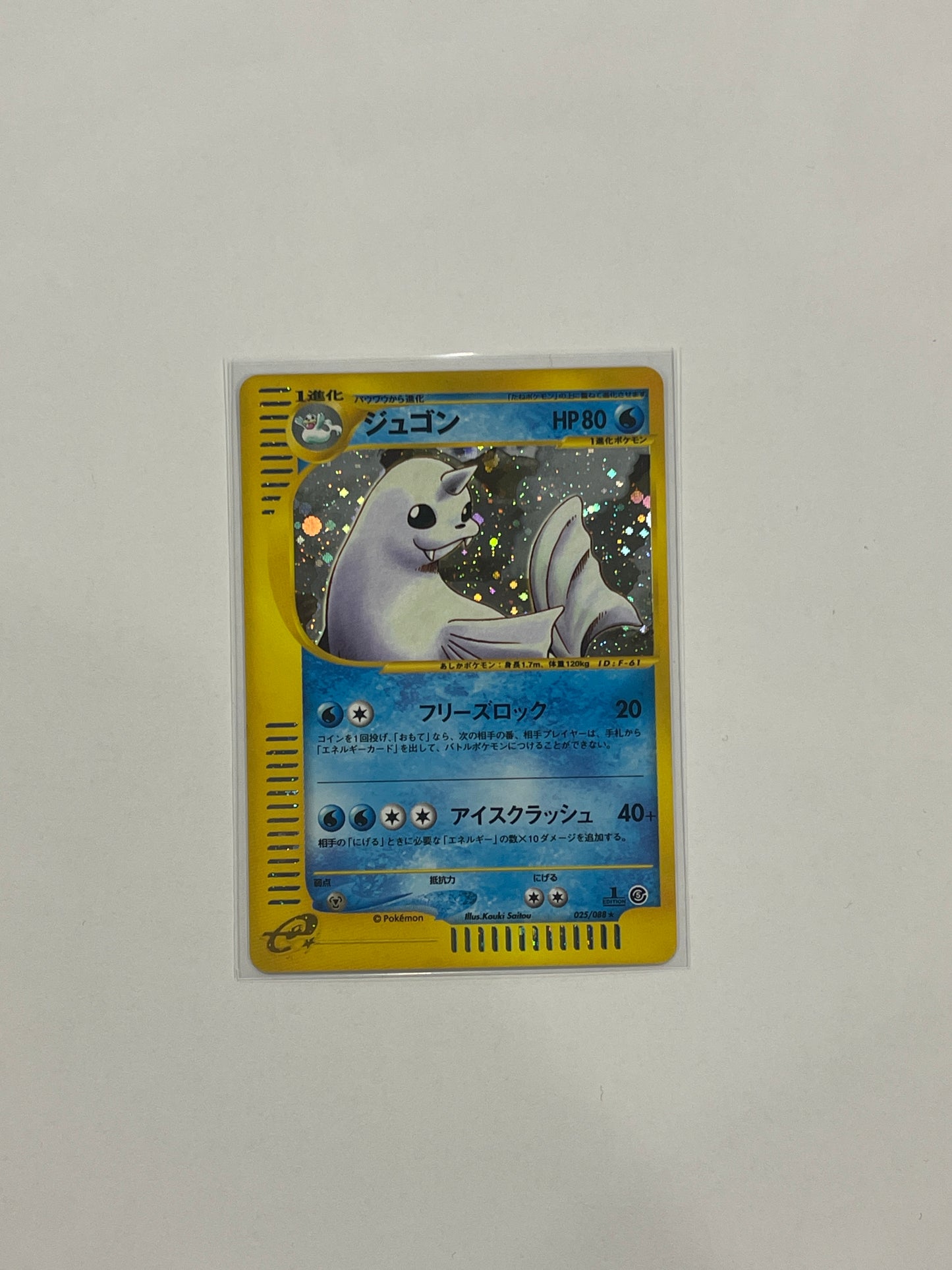 Dewgong E-series Skyridge 025/088 Holo Nintendo Japanese Pokemon Card 2002