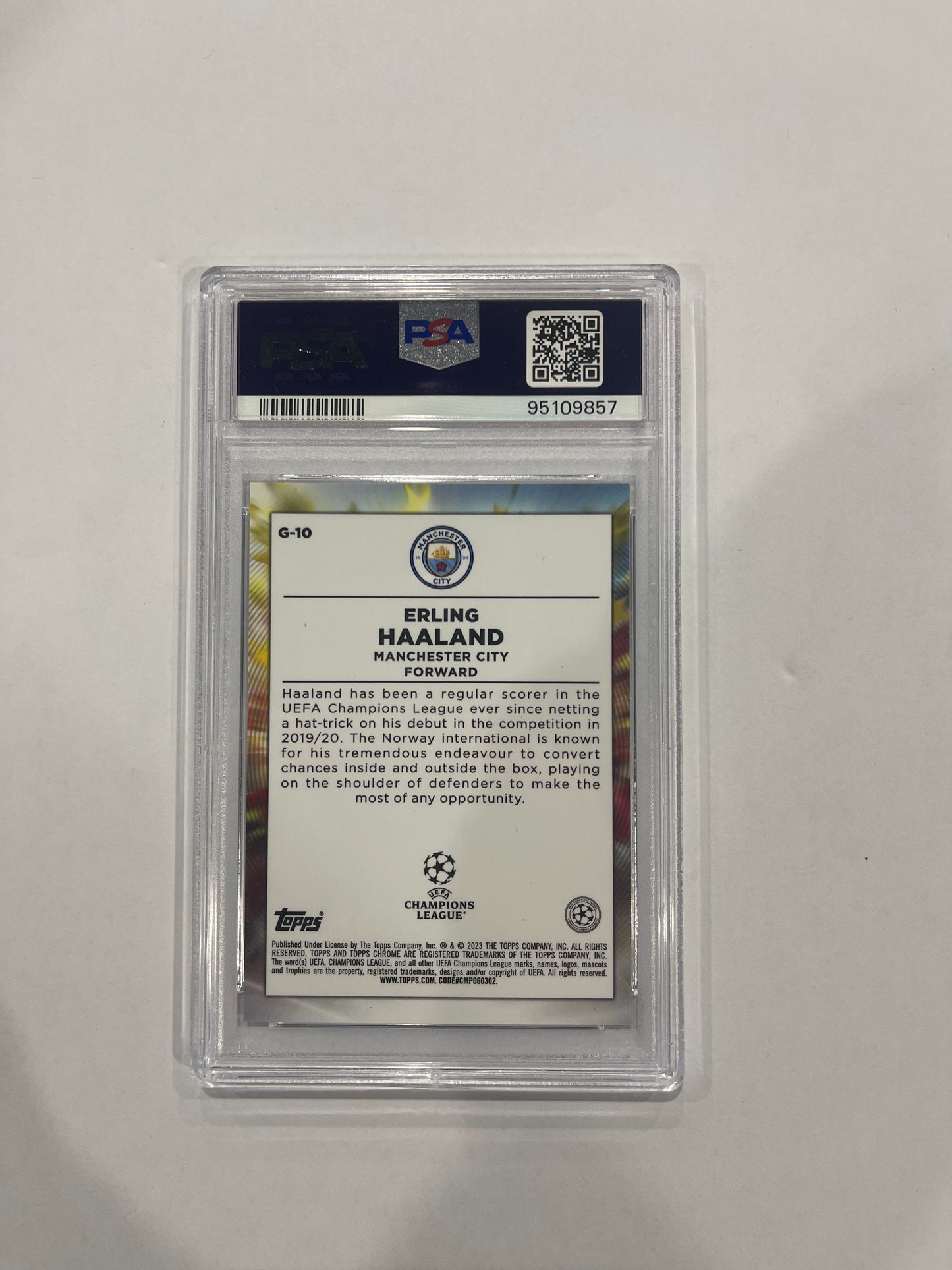 Erling Haaland PSA 10 Golazo Gold Lava Refractor