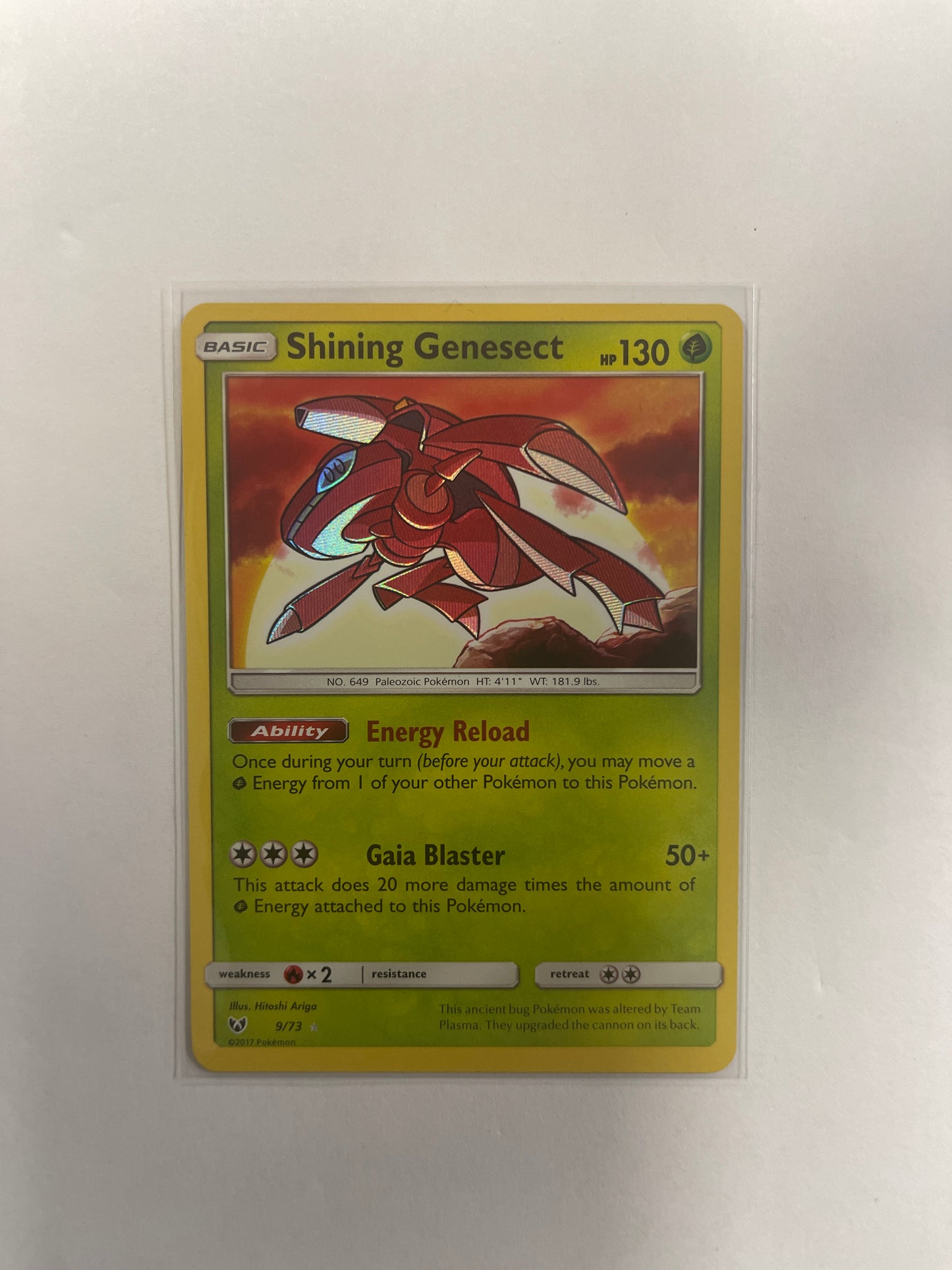 Pokemon Card Shining Genesect 9/73 Shining Legends Holo Rare