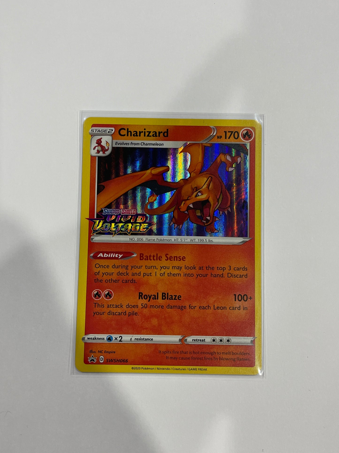 Pokemon Charizard SWSH066 Black Star Promo VIVID VOLTAGE Prerelease