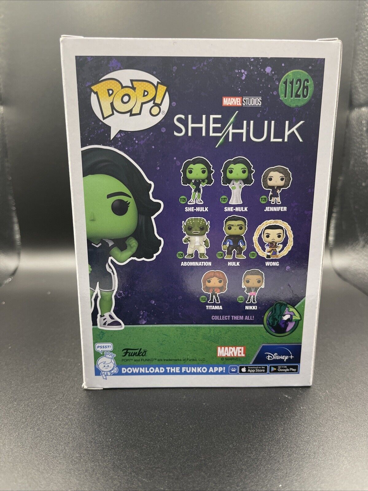 Funko Pop! SHE-HULK #1126 Glow in the Dark Amazon Exclusive