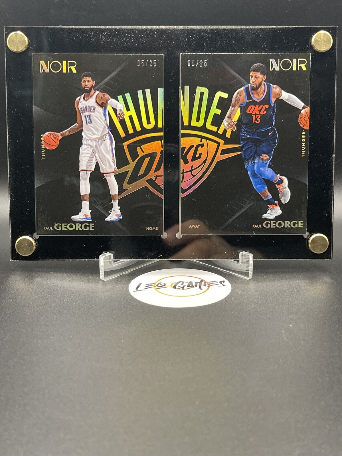 2017-18 PANINI - NOIR BASKETBALL Paul George Numbered Set 05/25 & 08/25