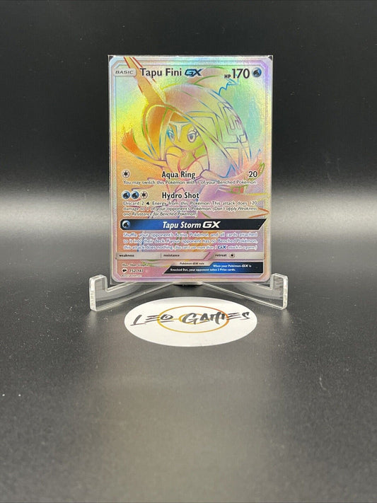 Pokemon Card - Tapu Fini GX 152/147 - SM Burning Shadows NM Hyper Rainbow Rare