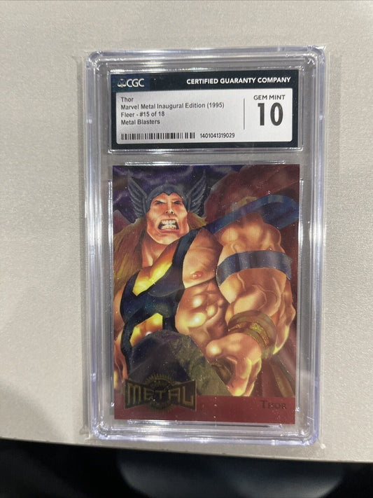 1995 Marvel Metal Thor Gold Blaster #15  CGC 10 GEM Mint Graded Card