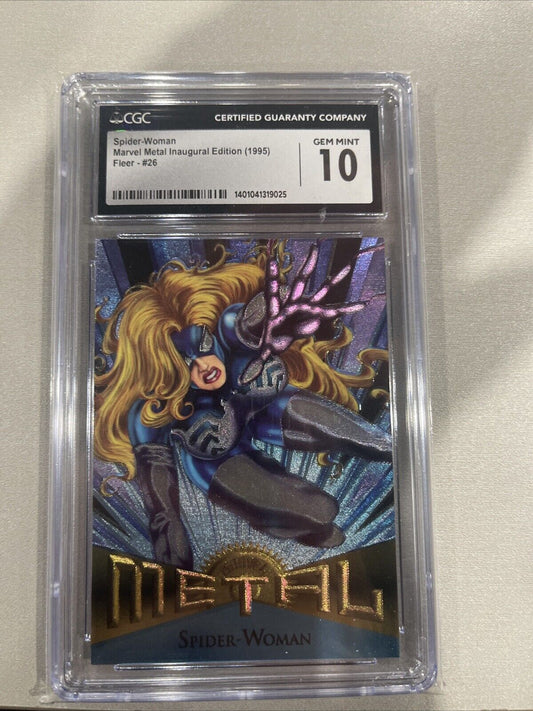 1995 FLEER MARVEL METAL #26 SPIDER-WOMEN  CGC GEM MINT 10