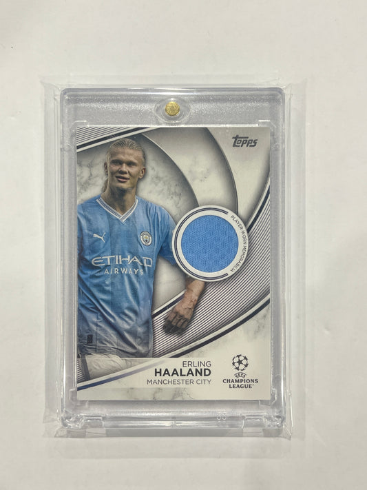 2023-24 Topps UEFA Club Competition Erling Haaland Patch Relic