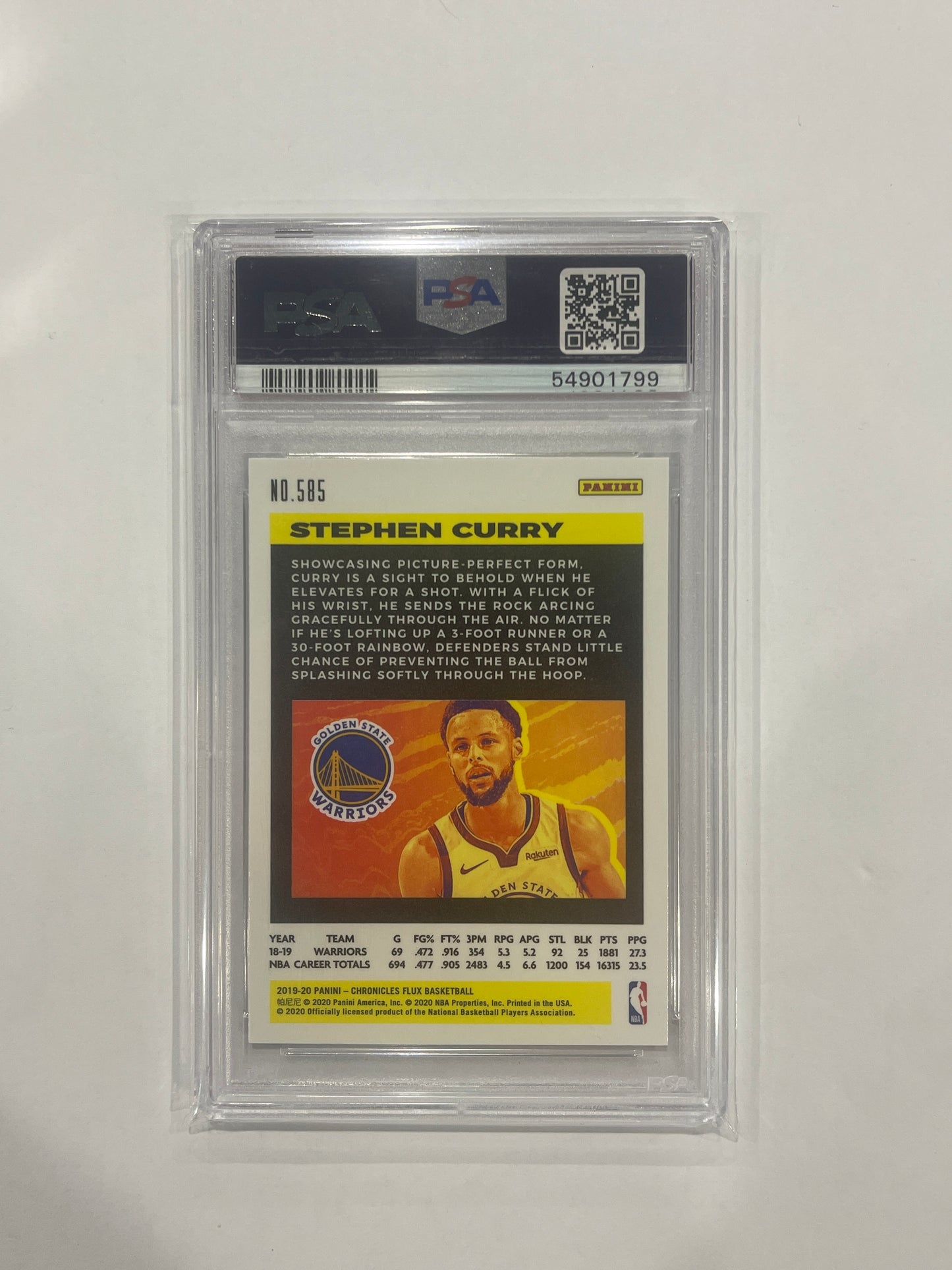 Stephen Curry PSA 10 Panini Chronicles