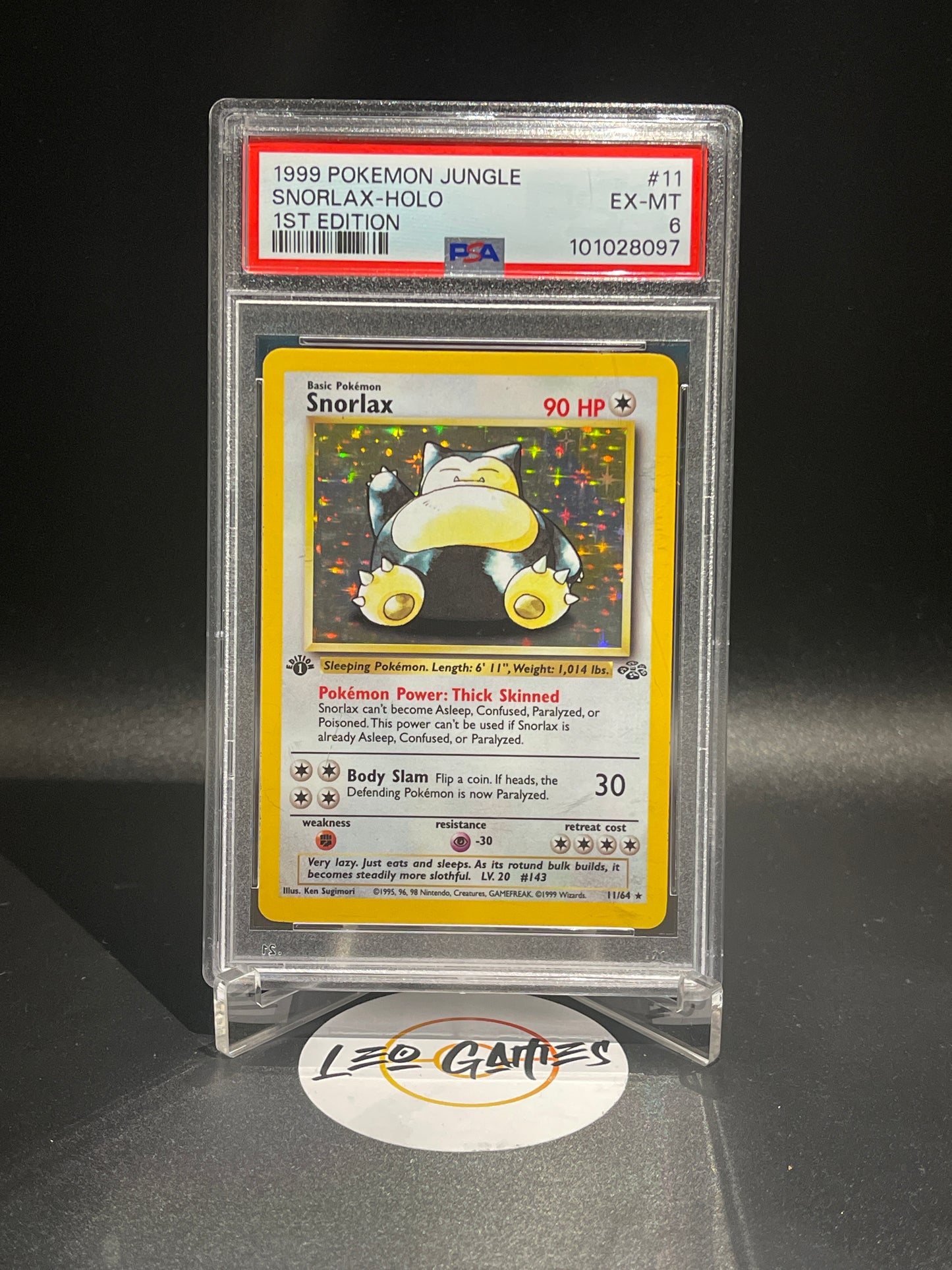 Snorlax 1st edition jungle PSA 6