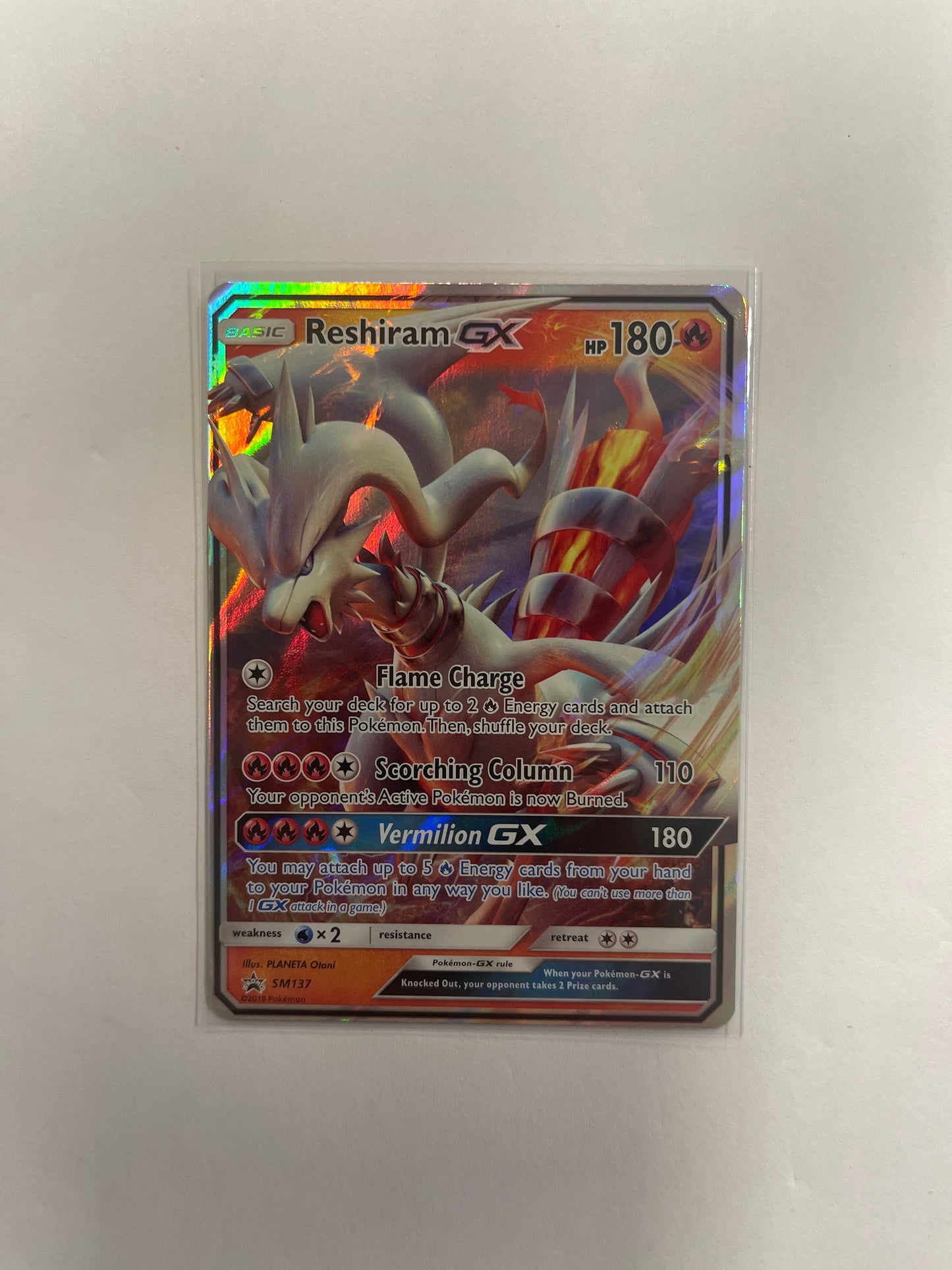 Reshiram GX SM137 Ultra Rare Black Star Promo Pokemon Card