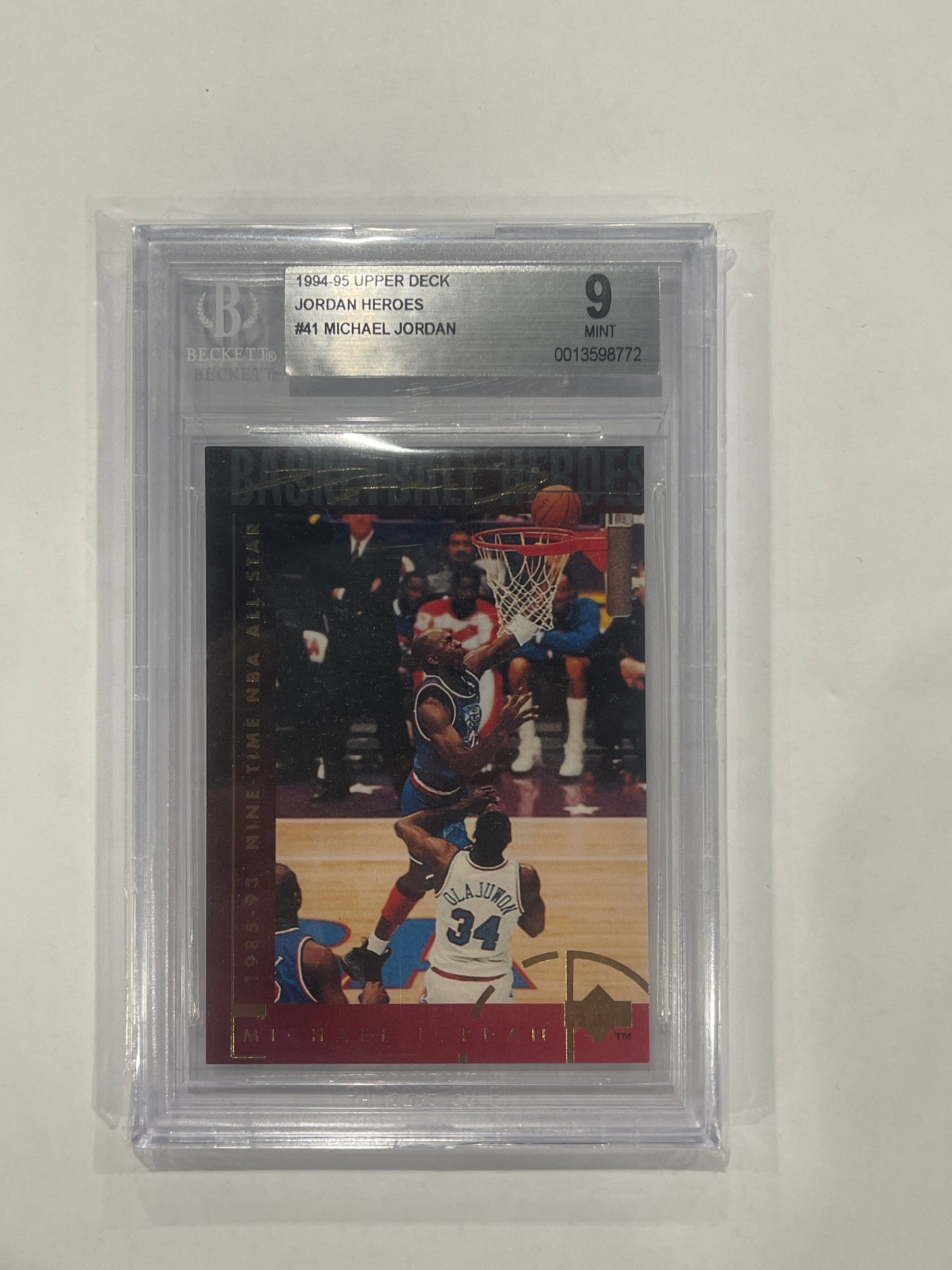 Michael Jordan BGS 9 1994-95 Upper Deck Jordan Heroes