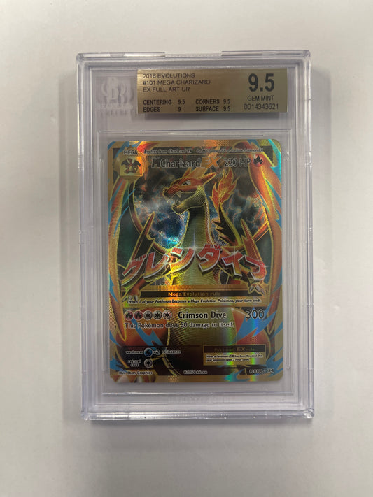 Pokemon Mega Charizard EX 101/108 XY Evolutions Full Art BGS 9.5