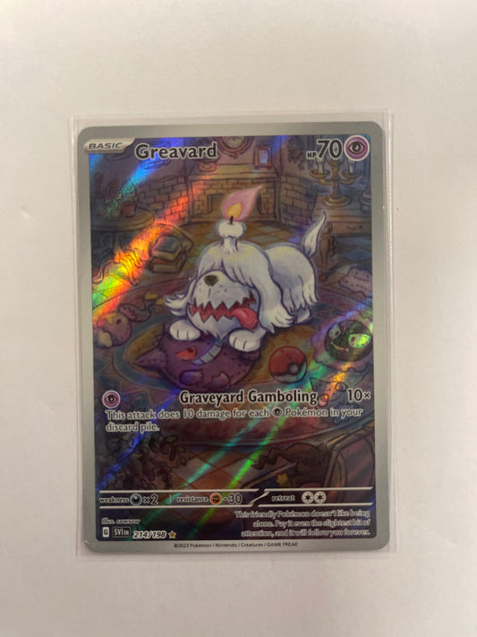 Pokemon TCG - Greavard Illustration Rare 214/198 Scarlet & Violet Base Set