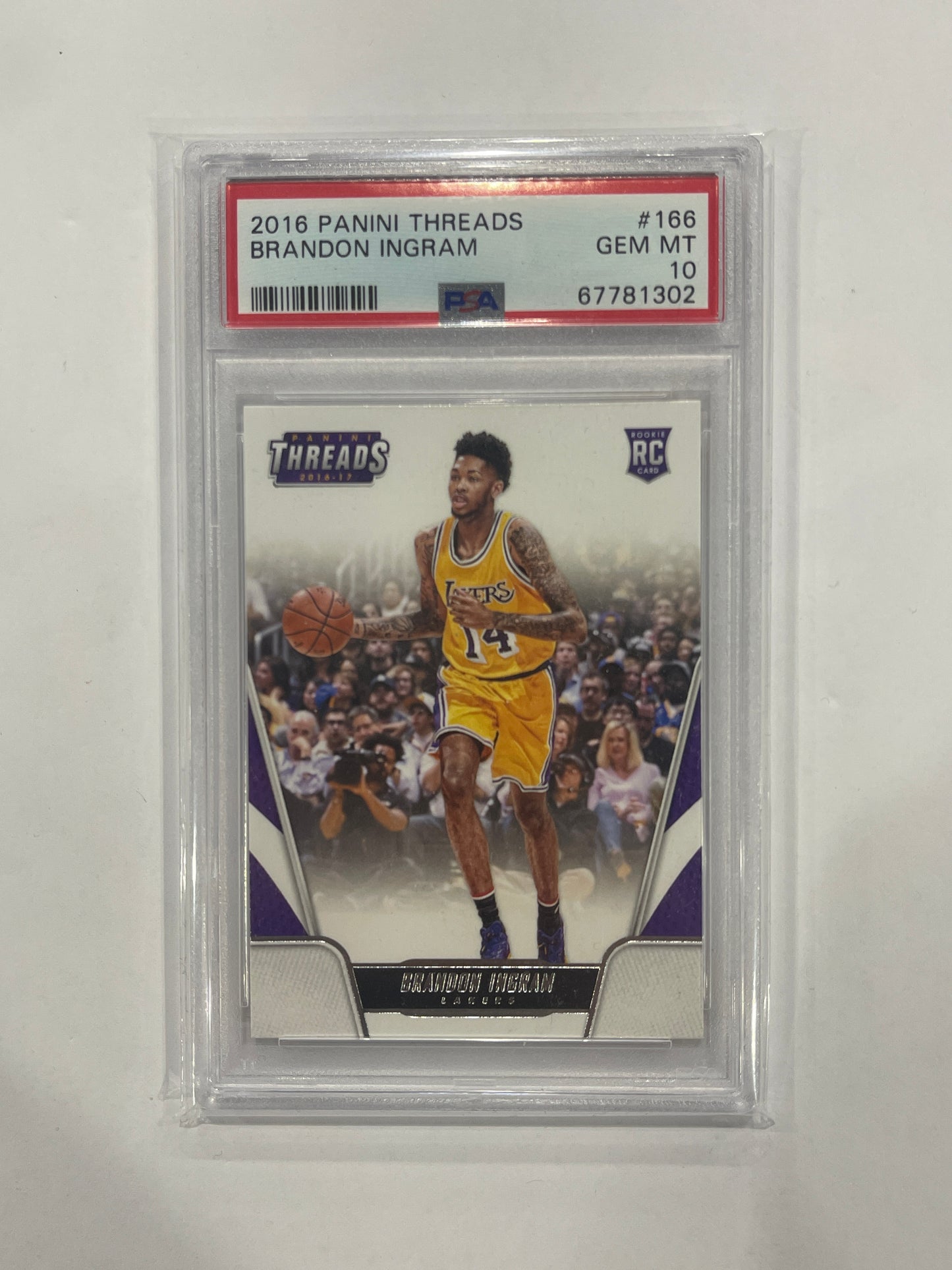 Brandon Ingram PSA 10 2016 Panini Threads #166