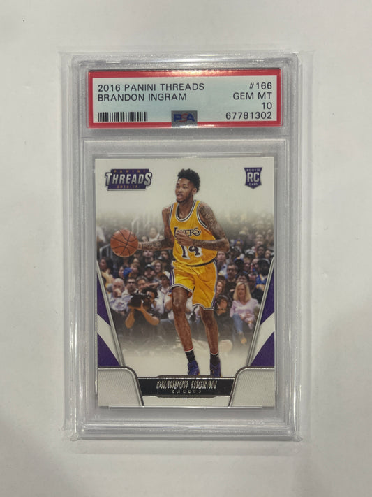 Brandon Ingram PSA 10 2016 Panini Threads #166