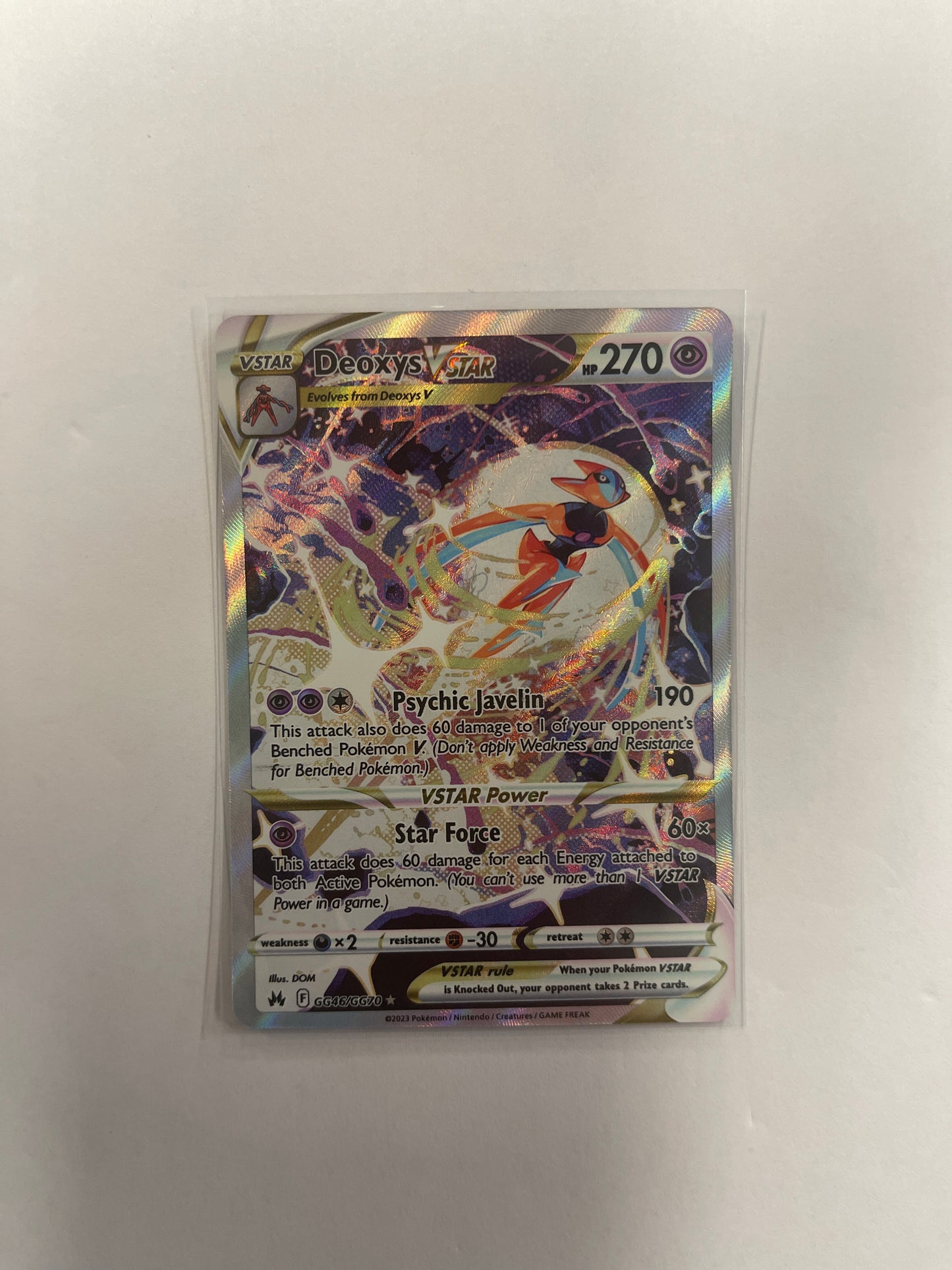 Deoxys VSTAR Galarian Gallery GG46/GG70 Full Art SW&SH Crown Zenith