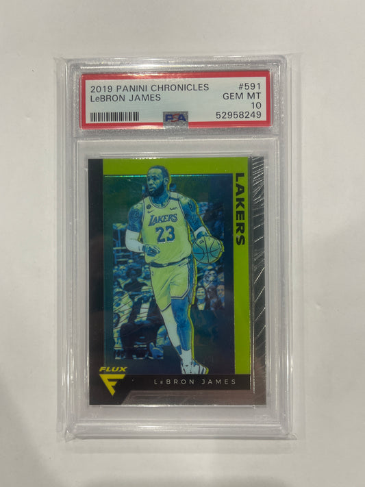 2019-20 Panini Chronicles Flux Silver #591 LeBron James PSA 10