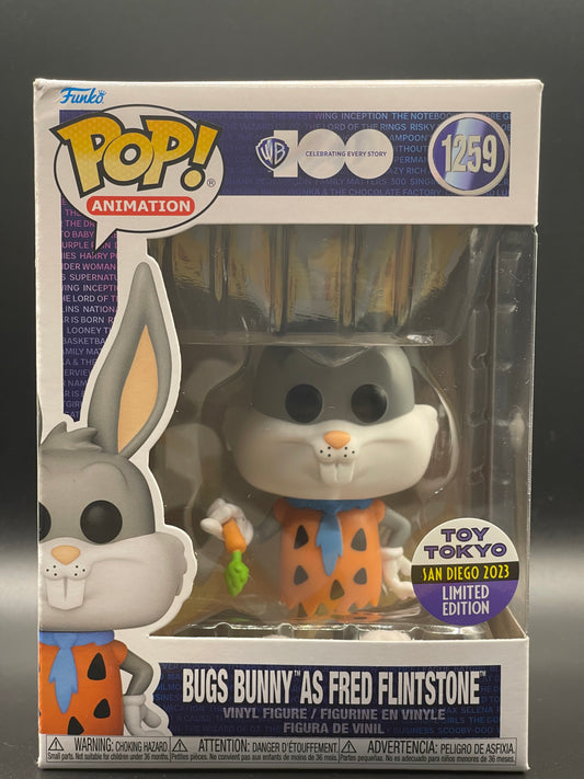 Bugs Bunny as Fred Flinstone Pop! Vinyl [Toy Tokyo San Diego 2023] (Cond. in Description)