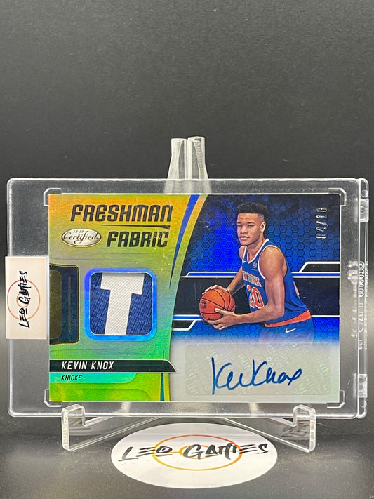 Kevin Knox Freshman Fabric Player Worn Patch Autograph No. FFS-KK [Certified Basketball]