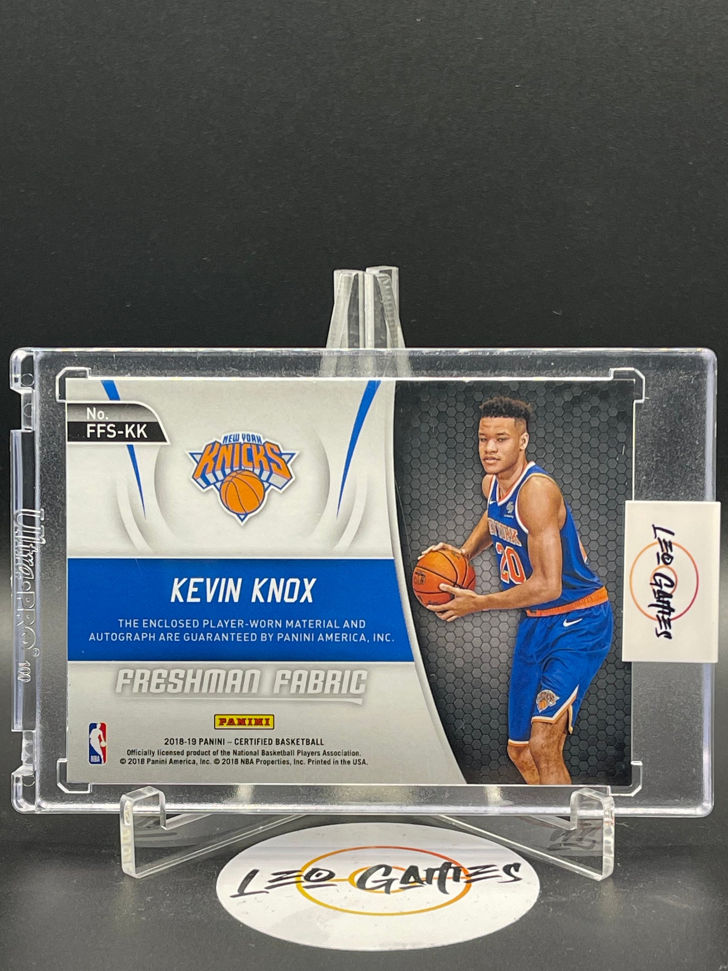 Kevin Knox Freshman Fabric Player Worn Patch Autograph No. FFS-KK [Certified Basketball]