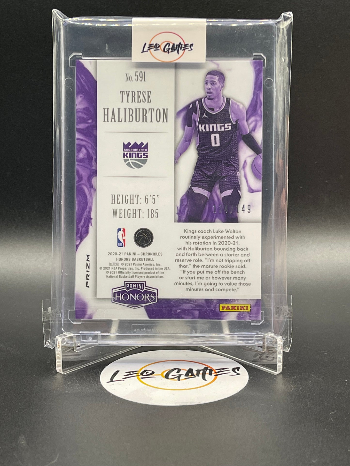 Tyrese Haliburton 134/149 No. 591 [Chronicles Honors Basketball]