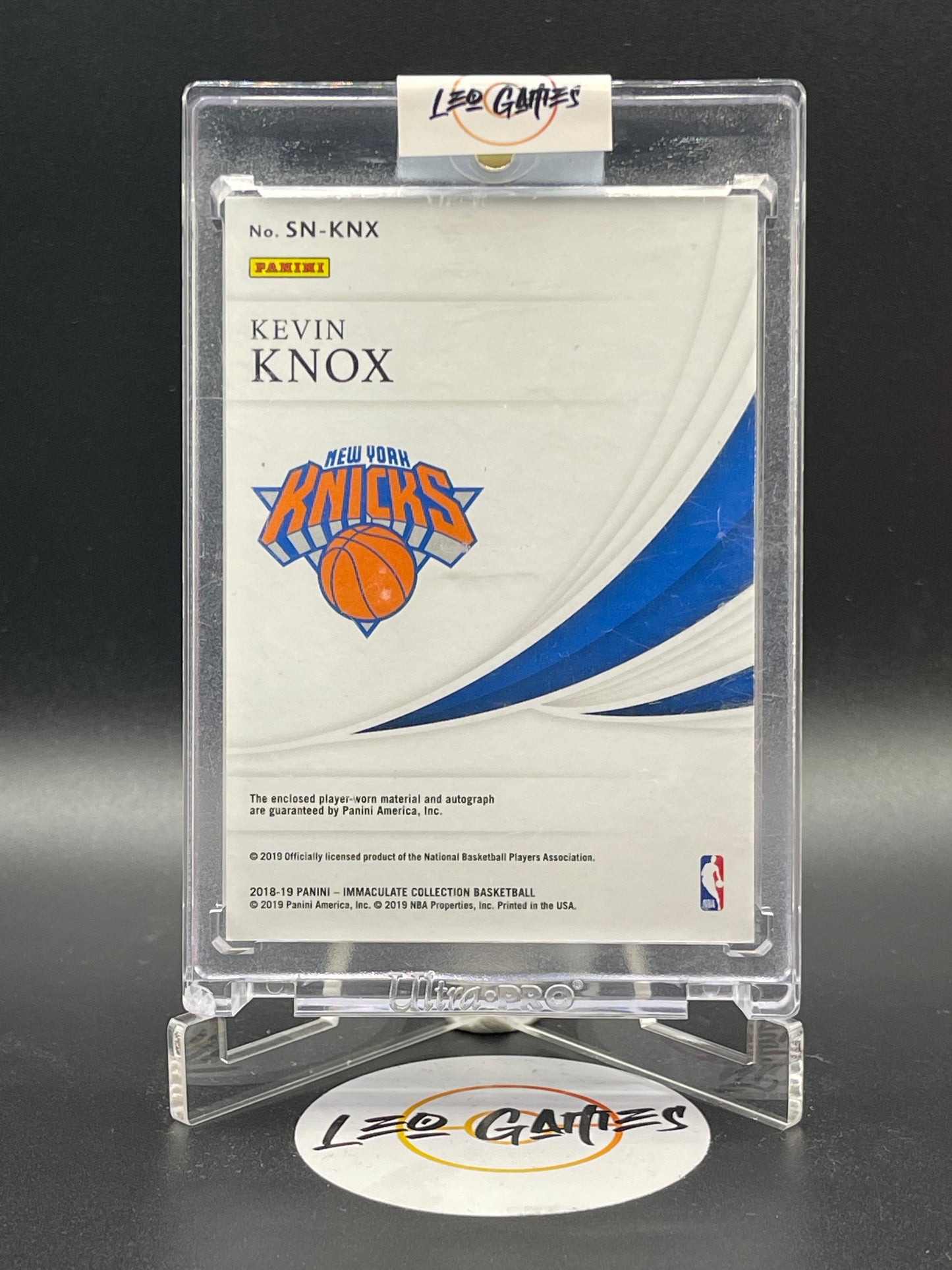 Kevin Knox Player Worn Patch Autograph 01/10 No.SN-KNX