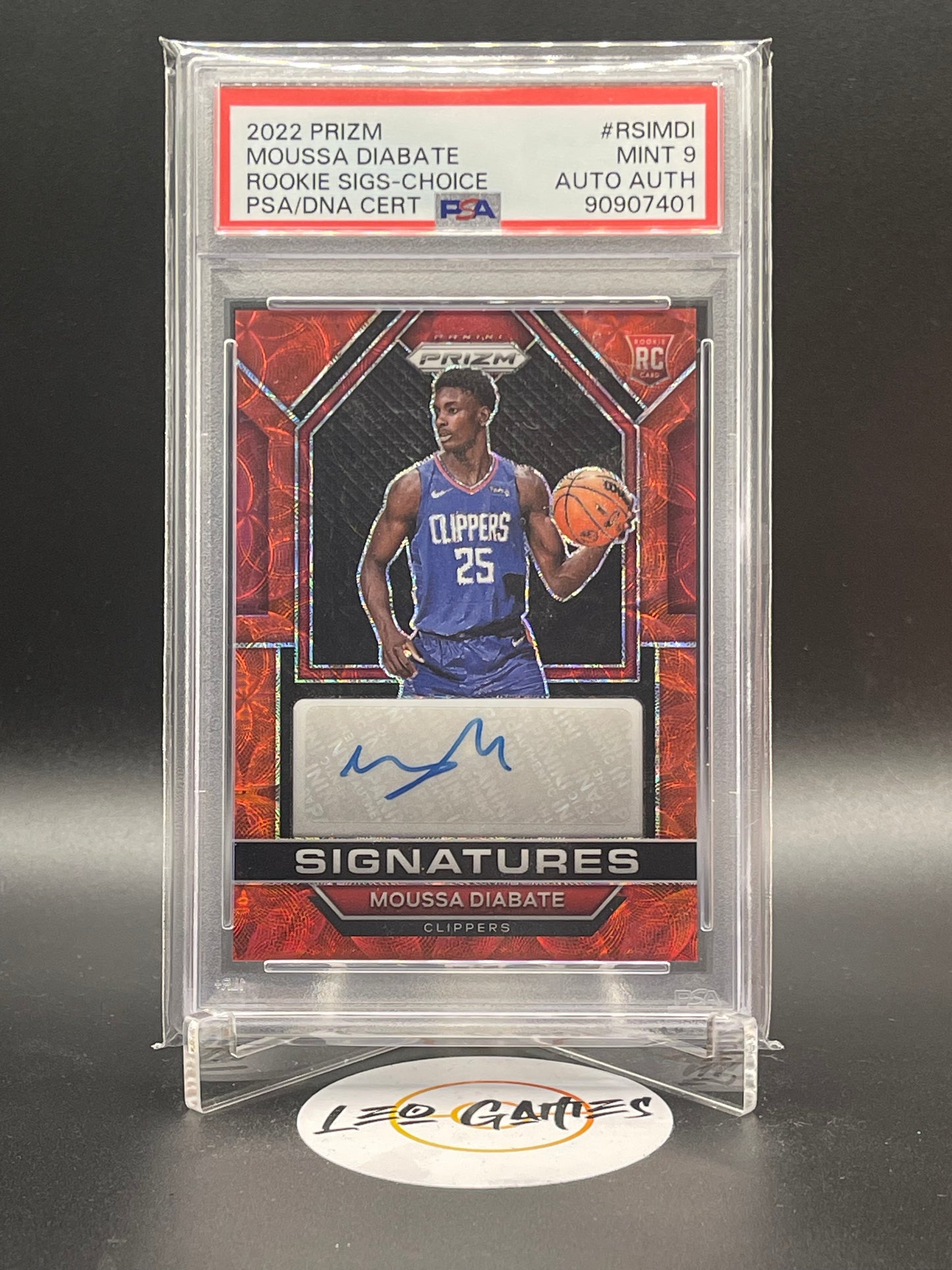 Moussa Diabate Autograph Rookie No.RSI-MDI [Prizm Basketball] PSA 9