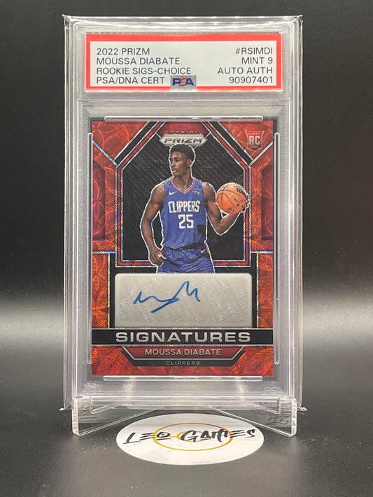 Moussa Diabate Autograph Rookie No.RSI-MDI [Prizm Basketball] PSA 9