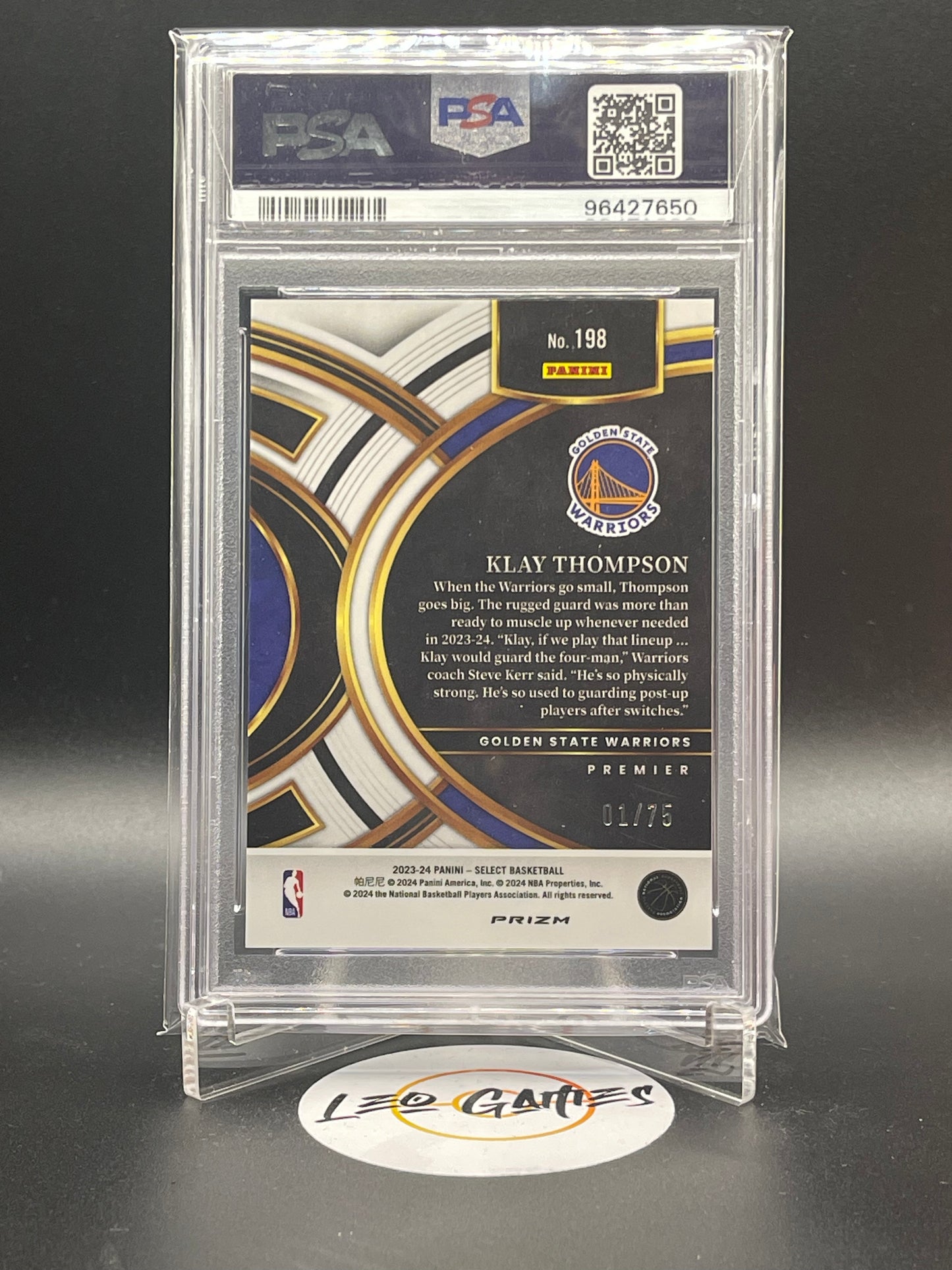 Klay Thompson White Disco [SELECT] PSA 9