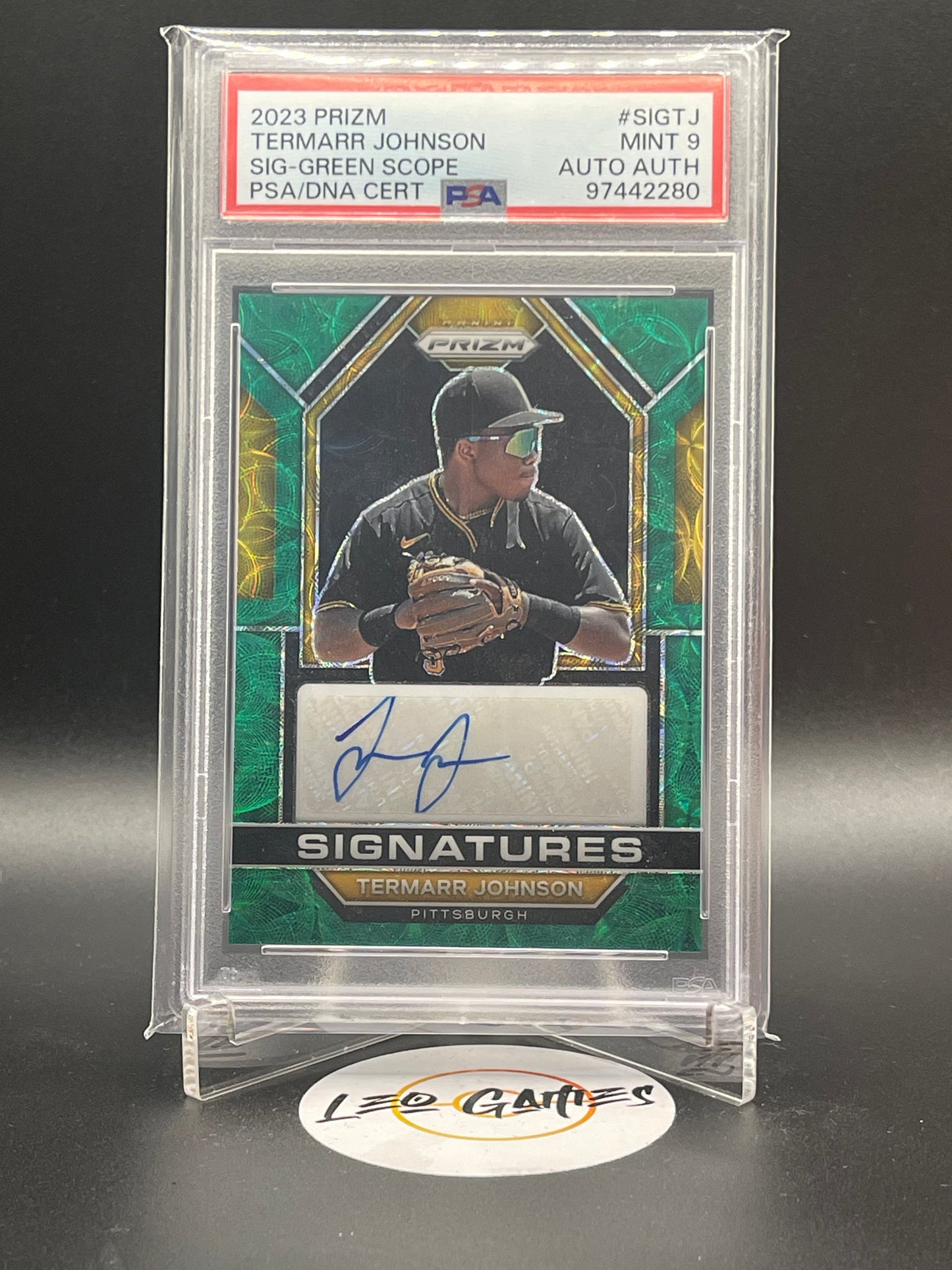 Termarr Johnson Autograph Green Scope 21/75 No.SIG-TJ [Prizm Baseball] PSA 9