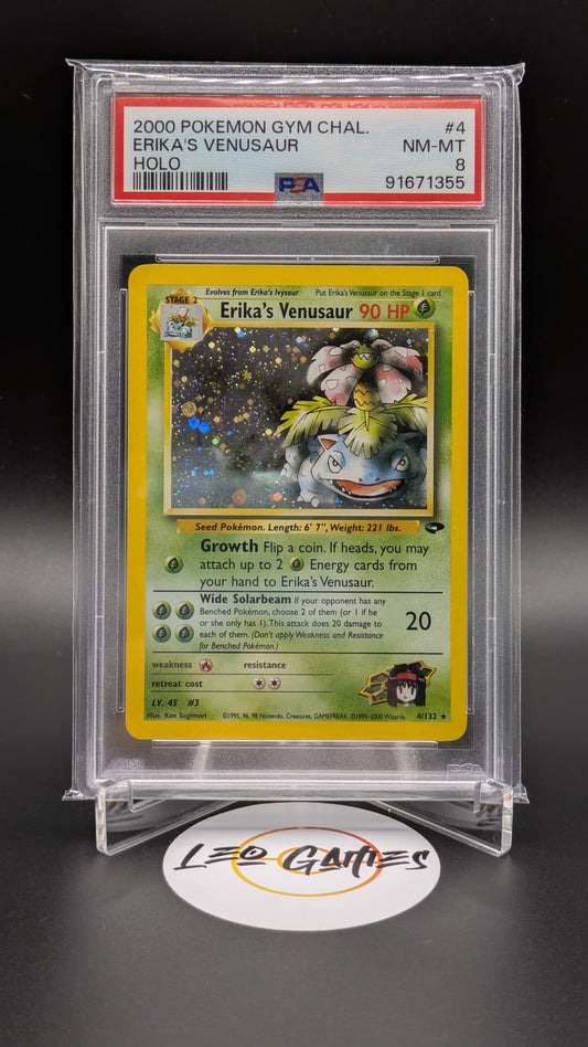 2000 Erika's Venusaur Holo 4/132 [Gym Challenge] PSA 8