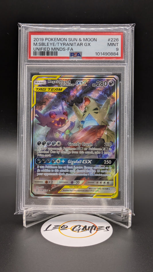 2019 Mega Sableye & Tyranitar GX 226/236 [Unified Minds] PSA 9