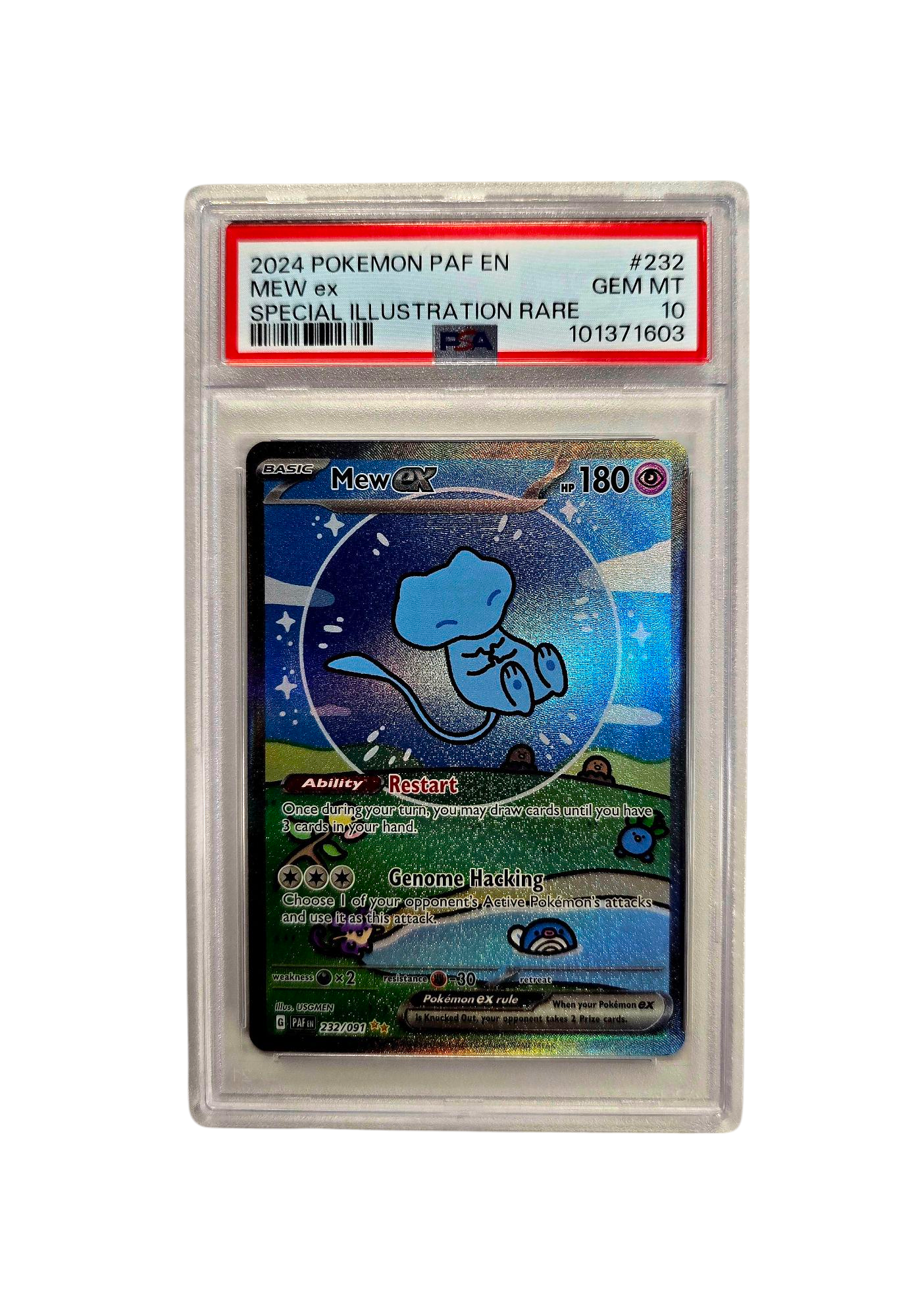 2024 Pokemon Paldean Fates #232 Mew EX Special Illustration Rare PSA 10 Gem Mint TCG