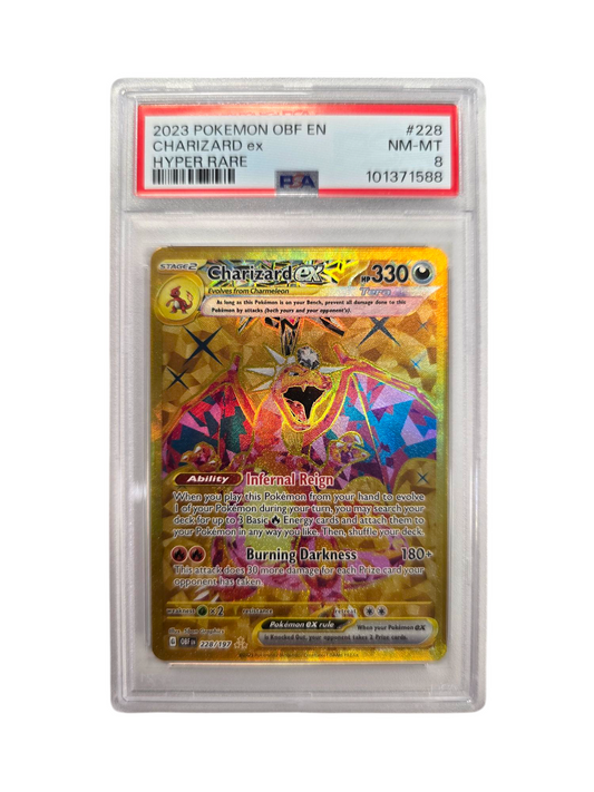 2023 Pokemon Obsidian Flames Charizard Ex 228/197 Hyper Rare PSA 8 Gem Mint