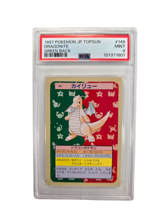 1997 Pokemon Topsun Dragonite Blue Back Japanese #149 PSA 9