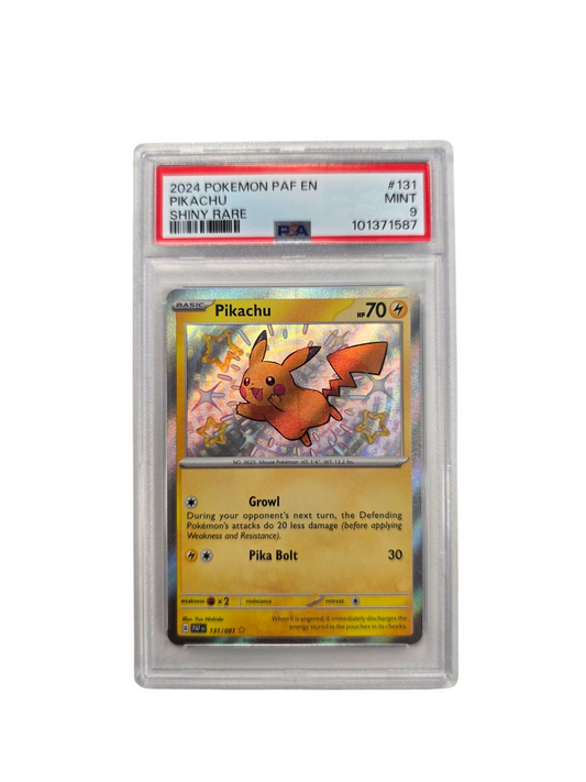 Pokémon TCG Pikachu Scarlet & Violet: Paldean Fates 131/091 Shiny Rate PSA 9