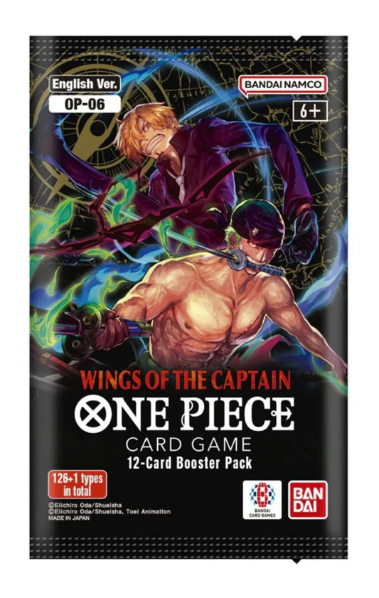 One Piece Card Game Wings of the Captain OP-06 Single Booster Pack