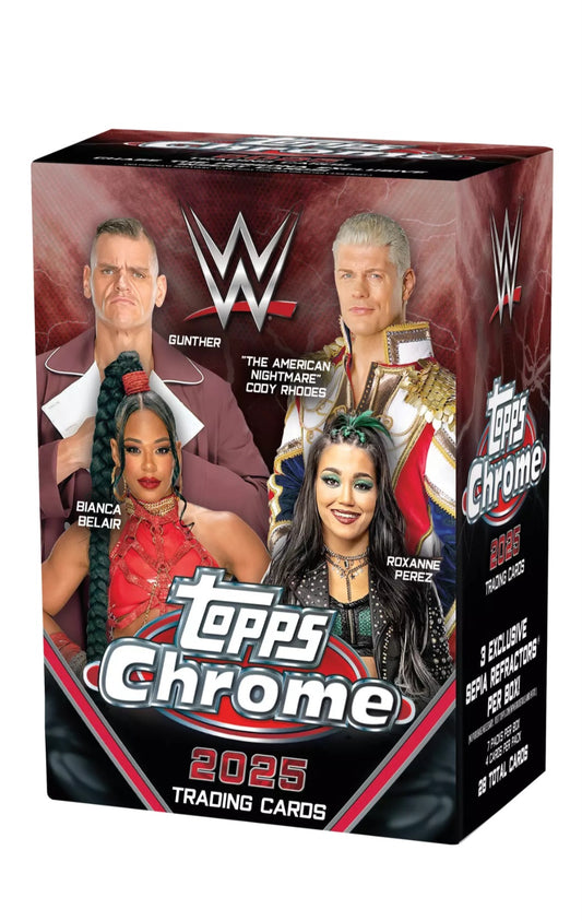 2025 TOPPS CHROME WWE Wrestling BLASTER BOX BRAND