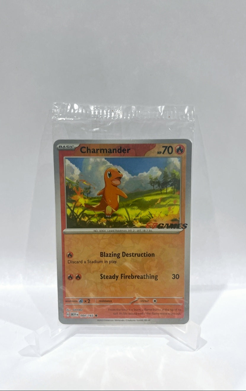 Charmander 004/165 Pokemon 151 EB GAMES Stamp Sealed Promo