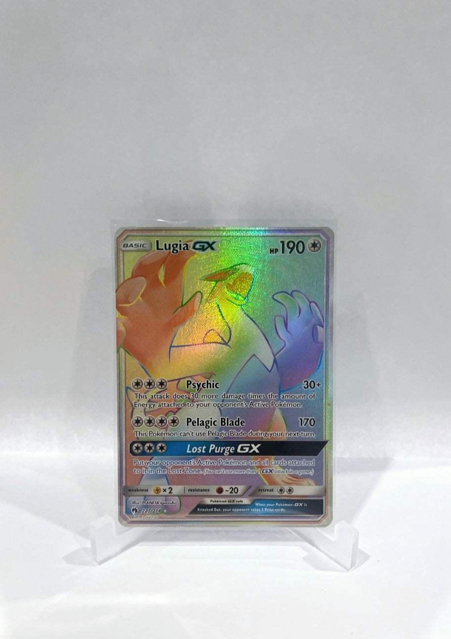 Lugia GX 227/214 Hyper Rainbow Ultra Rare Lost Thunder Pokemon