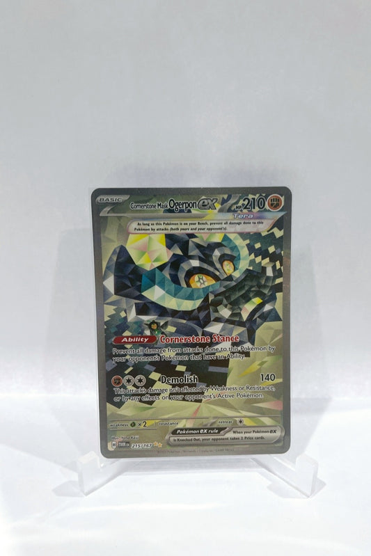 Cornerstone Mask Ogerpon EX 215/167 Twilight Masquerade Pokemon TCG