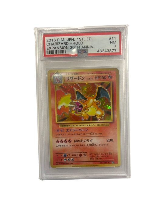 Charizard PSA 7 2016 Japanese 1st Edition Holo Expansion 20th Anniversary