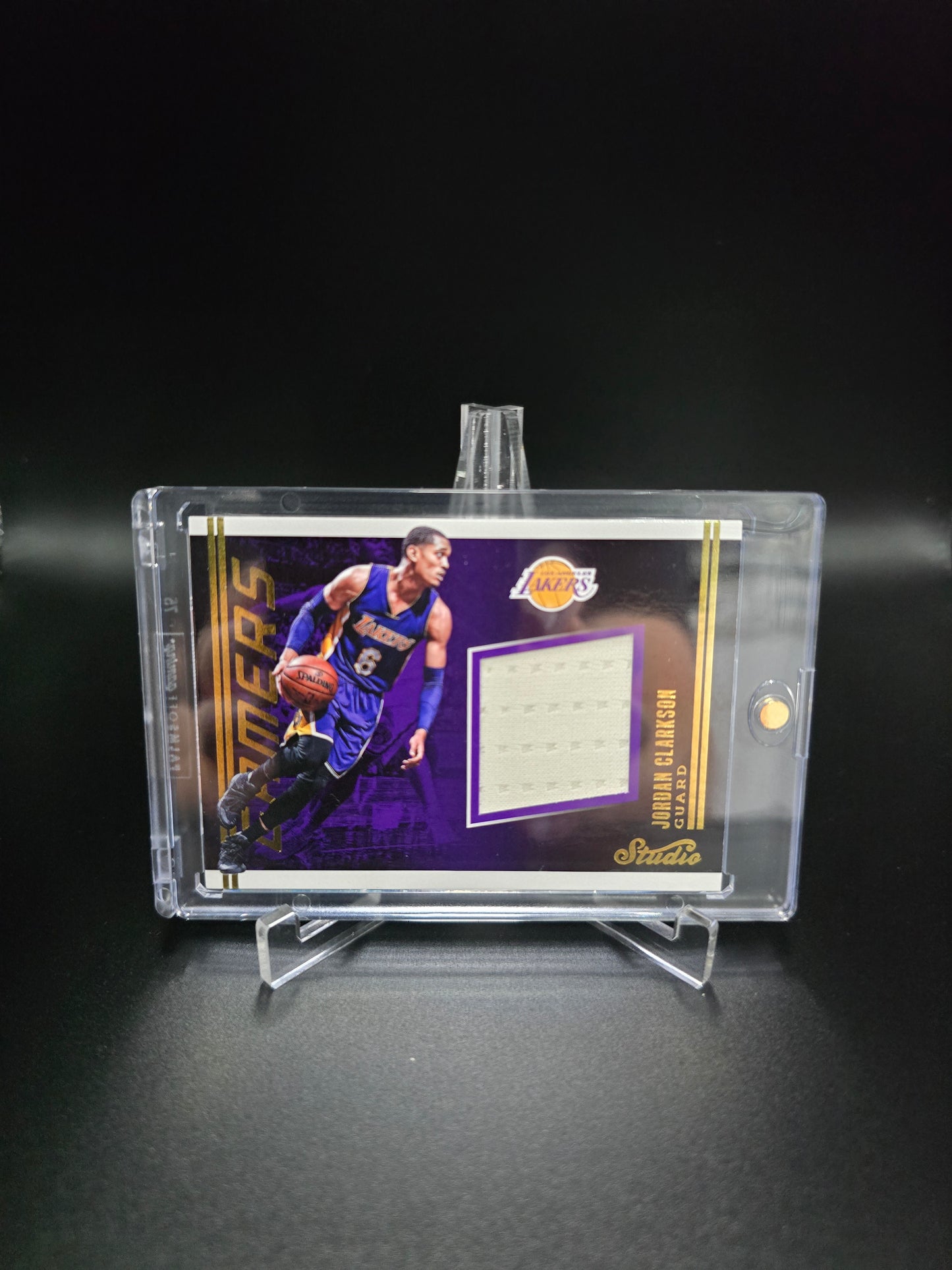 2016-17 Panini Studio #9 Gamers Jordan Clarkson Patch (Game Worn)