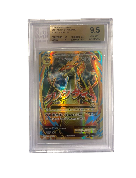 Pokemon Mega Charizard EX 101/108 XY Evolutions Full Art BGS 9.5