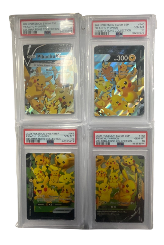 Pikachu V-Union PSA 10 Sequential Set